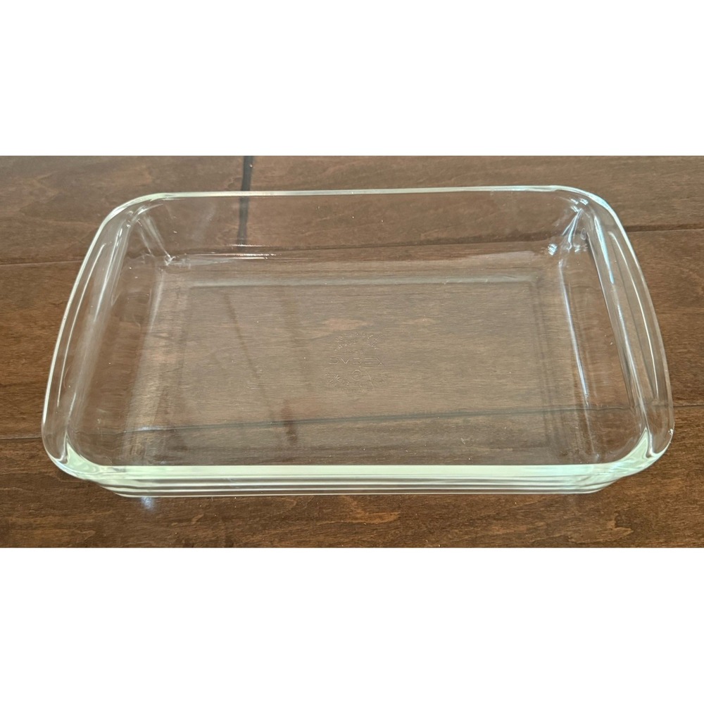 Vintage PYREX 231 Clear Glass Rectangular Baking Dish 10" x 6" x 1.75" USA EUC